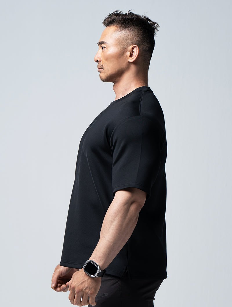 AirFlex™ 怒吼 OVERSIZED短袖上衣 (黑) - AROAK 機能健身服飾 | 專為健人打造