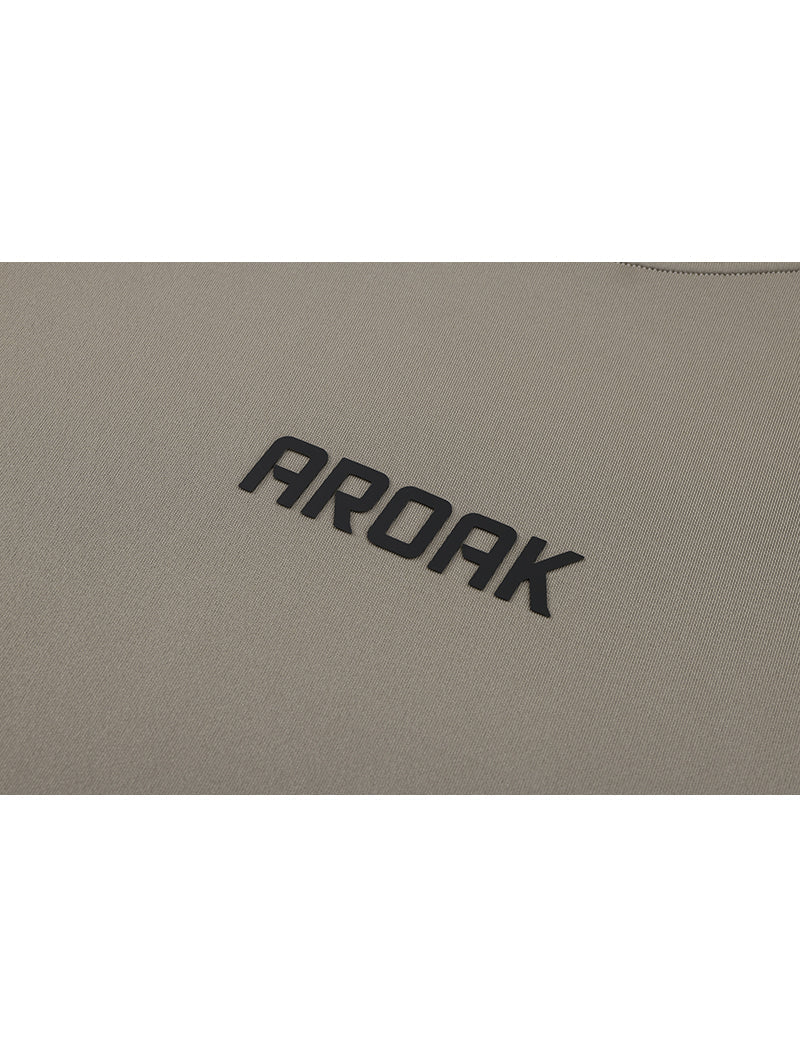 AirFlex™ OVERSIZED 短袖上衣 (棕卡其) - AROAK 機能健身服飾 | 專為健人打造