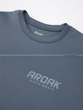 AirFlex™ OVERSIZED機能肩剪接短袖訓練上衣 (鐵灰) - AROAK 機能健身服飾 | 專為健人打造