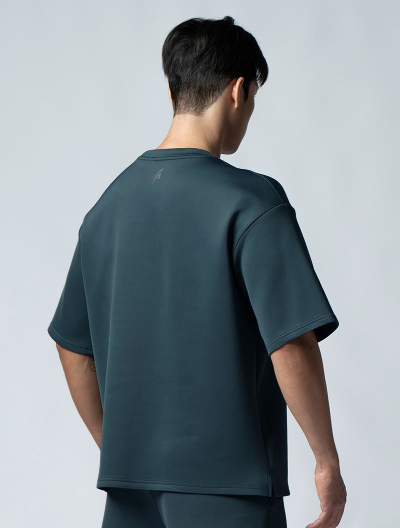 AirFlex™ OVERSIZED短袖上衣 (黑綠) - AROAK 機能健身服飾 | 專為健人打造