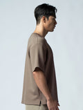 AirFlex™ OVERSIZED 短袖上衣 (棕卡其) - AROAK 機能健身服飾 | 專為健人打造