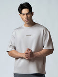 AirFlex™ OVERSIZED 短袖上衣 (銀雲灰) - AROAK 機能健身服飾 | 專為健人打造