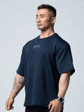 AirFlex™ 怒吼 OVERSIZED短袖上衣 (丈青) - AROAK 機能健身服飾 | 專為健人打造