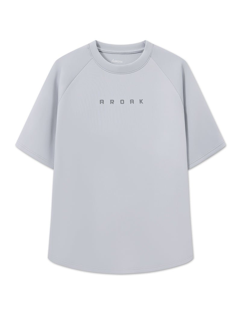 AirFlex™ OVERSIZED拉克蘭袖上衣 (淺灰) - AROAK 機能健身服飾 | 專為健人打造