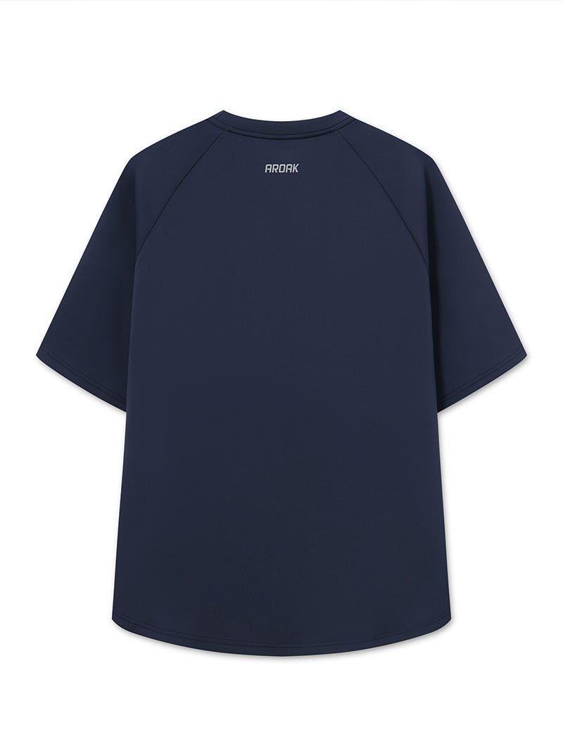 AirFlex™ OVERSIZED拉克蘭袖上衣 (丈青) - AROAK 機能健身服飾 | 專為健人打造