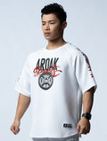 AirFlex™ OVERSIZED無畏之力拉克蘭袖上衣 (白) - AROAK 機能健身服飾 | 專為健人打造