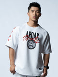 AirFlex™ OVERSIZED無畏之力拉克蘭袖上衣 (白) - AROAK 機能健身服飾 | 專為健人打造