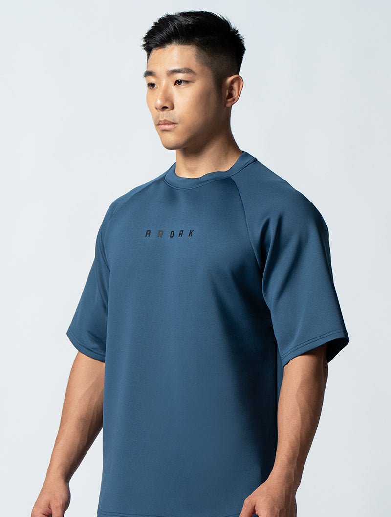 AirFlex™ OVERSIZED拉克蘭袖上衣 (靛藍) - AROAK 機能健身服飾 | 專為健人打造