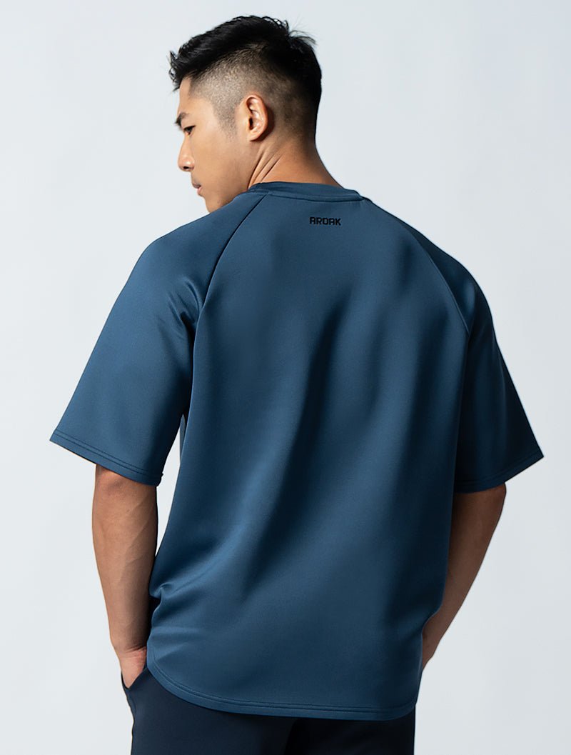 AirFlex™ OVERSIZED拉克蘭袖上衣 (靛藍) - AROAK 機能健身服飾 | 專為健人打造