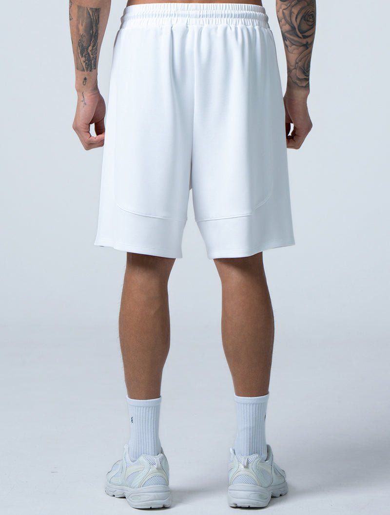 AirSculpt™ 美式復古短褲 (白) - AROAK 機能健身服飾 | 專為健人打造