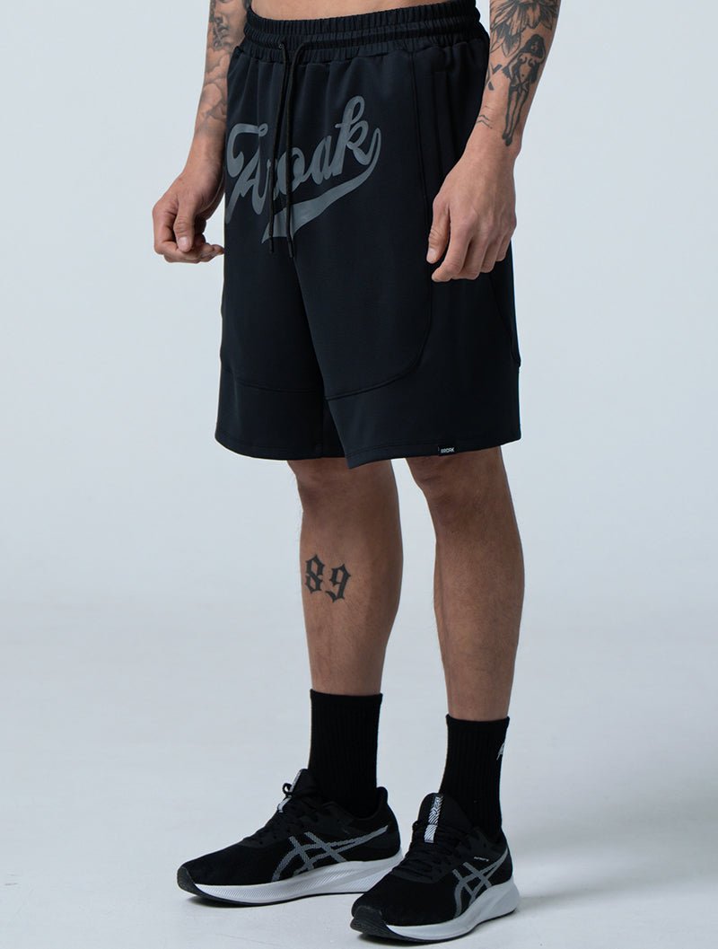 AirSculpt™ 美式復古短褲 (黑) - AROAK 機能健身服飾 | 專為健人打造