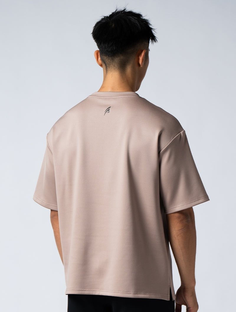 AirSculpt™ OVERSIZED 短袖上衣 (摩卡棕) - AROAK 機能健身服飾 | 專為健人打造