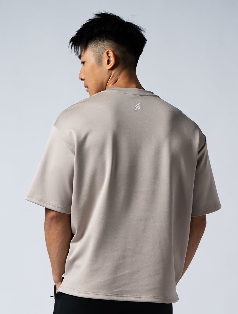AirSculpt™ OVERSIZED 短袖上衣 (銀雲灰) - AROAK 機能健身服飾 | 專為健人打造