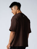 AirSculpt™ OVERSIZED 短袖上衣 (礁岩褐) - AROAK 機能健身服飾 | 專為健人打造