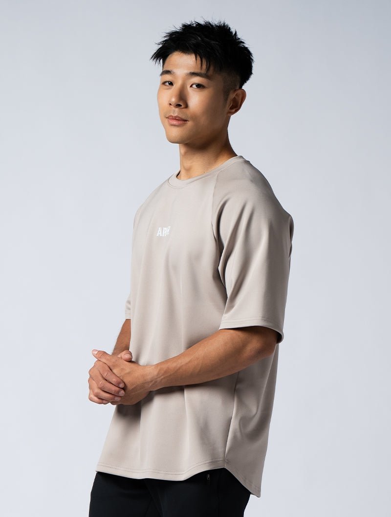 AirSculpt™ OVERSIZED 拉克蘭袖上衣 (銀雲灰) - AROAK 機能健身服飾 | 專為健人打造