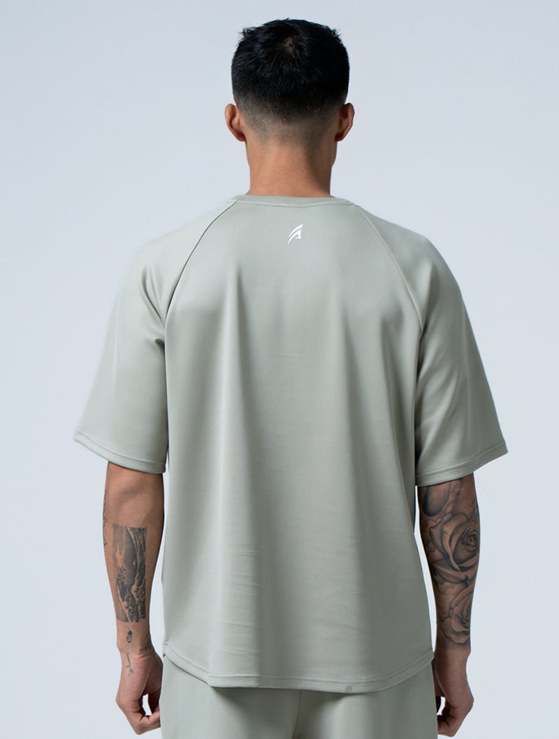 AirSculpt™ OVERSIZED 拉克蘭袖上衣 (橄欖灰) - AROAK 機能健身服飾 | 專為健人打造