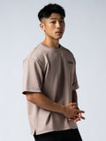 AirSculpt™ OVERSIZED 短袖上衣 (摩卡棕) - AROAK 機能健身服飾 | 專為健人打造