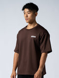 AirSculpt™ OVERSIZED 短袖上衣 (礁岩褐) - AROAK 機能健身服飾 | 專為健人打造