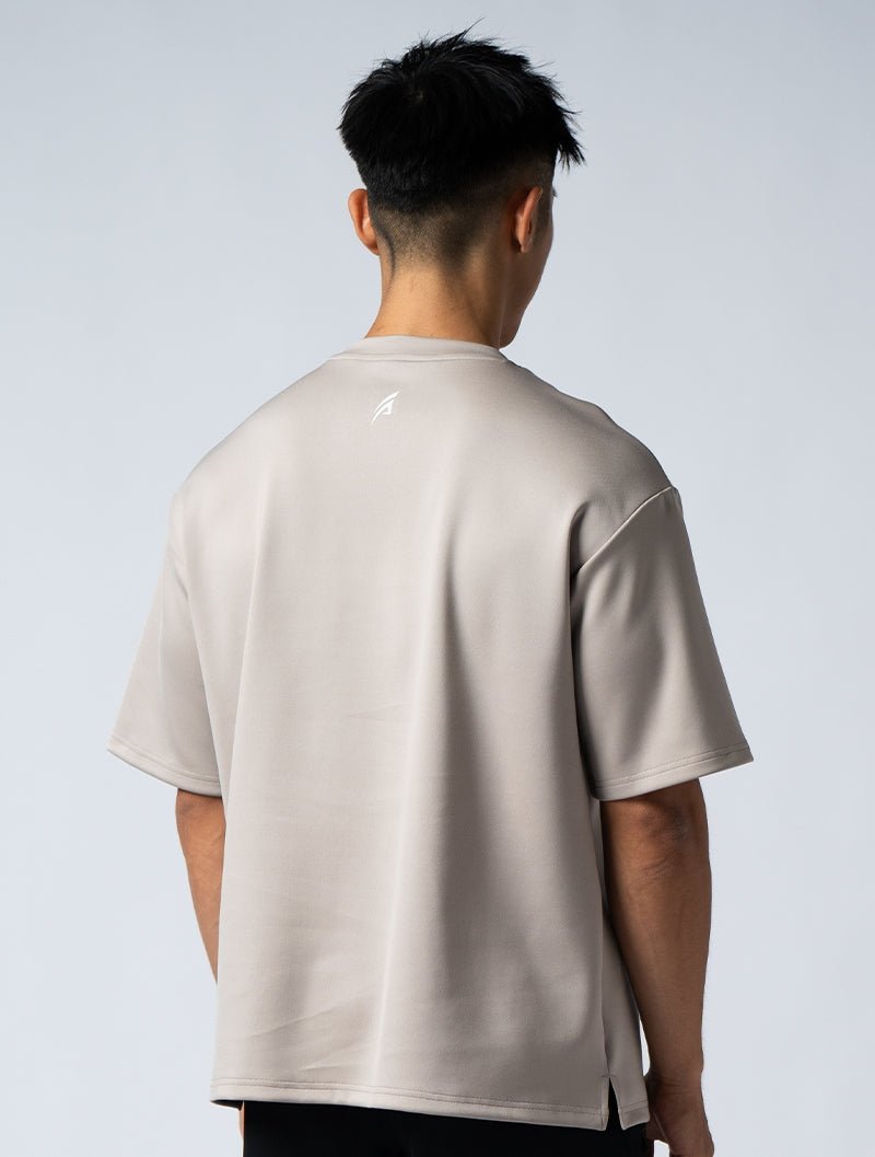 AirSculpt™ OVERSIZED 短袖上衣 (銀雲灰) - AROAK 機能健身服飾 | 專為健人打造
