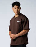 AirSculpt™ OVERSIZED 短袖上衣 (礁岩褐) - AROAK 機能健身服飾 | 專為健人打造