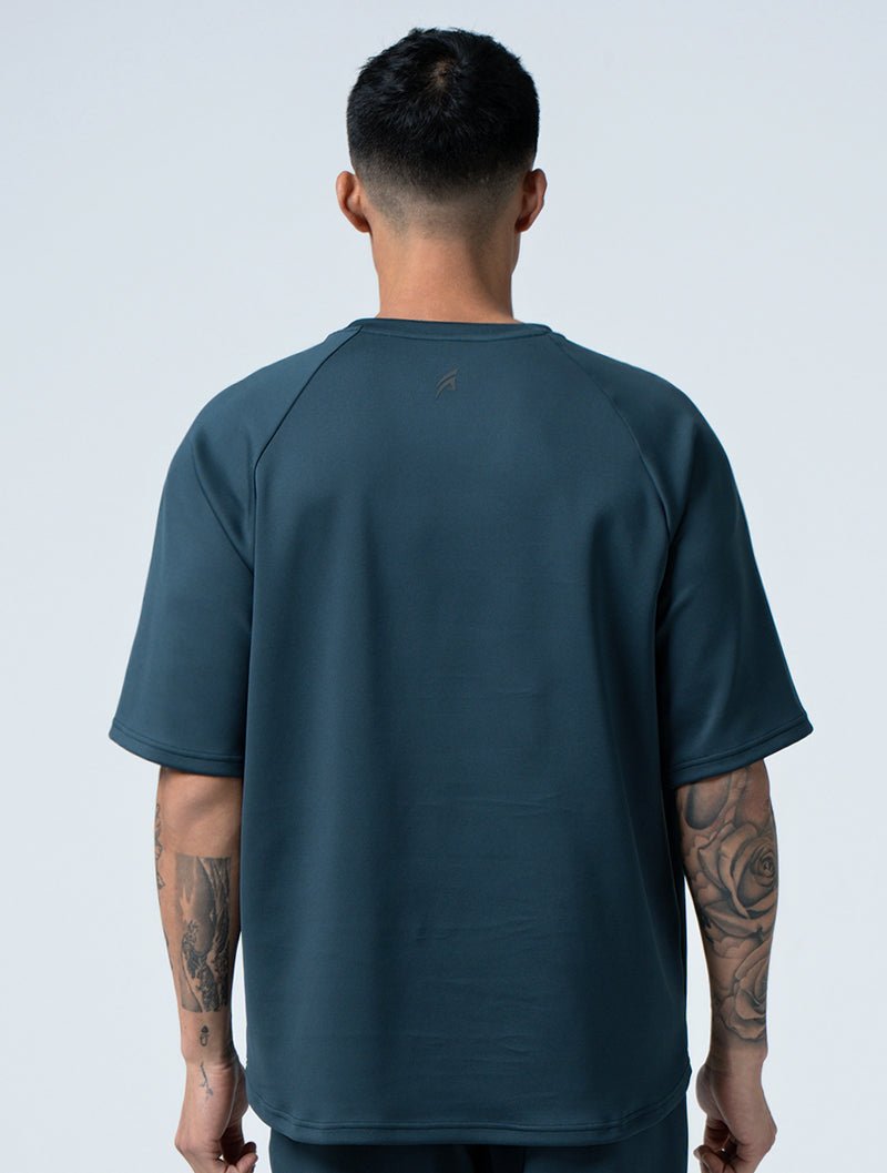 AirSculpt™ OVERSIZED 拉克蘭袖上衣 (黑綠) - AROAK 機能健身服飾 | 專為健人打造