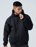 AirWarm™機能太空棉連帽外套 (黑) - AROAK 機能健身服飾 | 專為健人打造