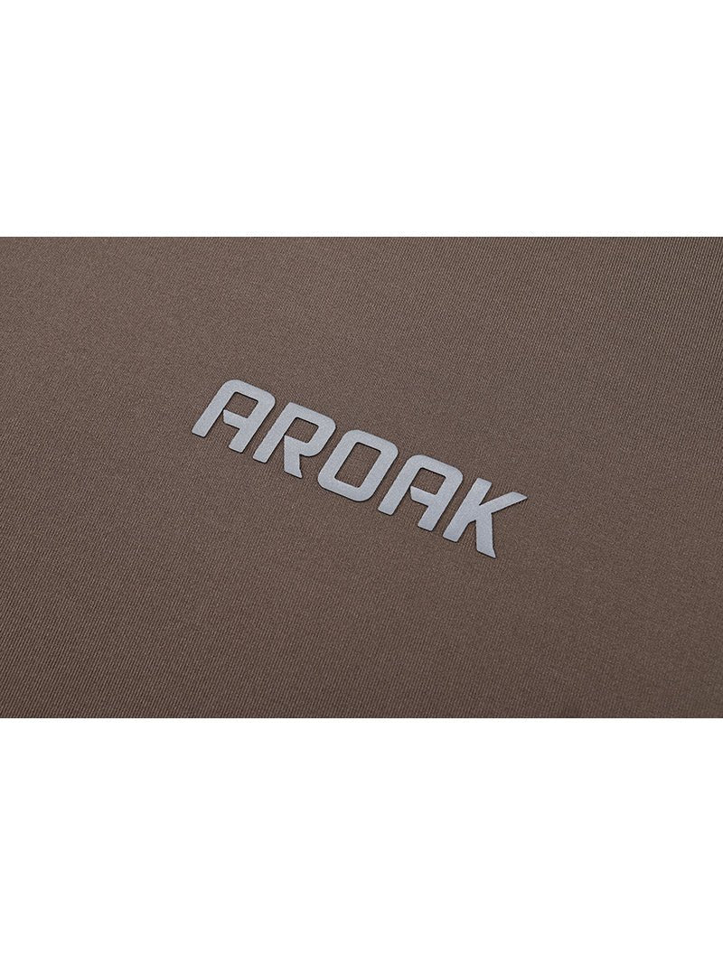 ArcTech™ 機能拉克蘭短袖上衣 (咖啡) - AROAK 機能健身服飾 | 專為健人打造