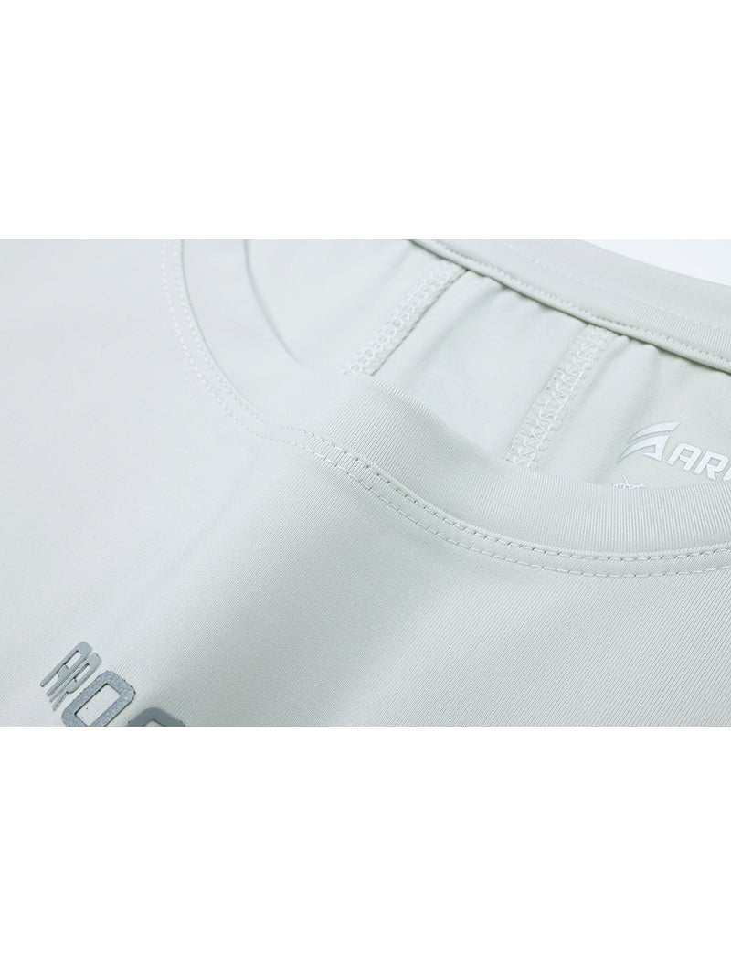 ArcTech™ 機能訓練流線剪裁短版背心 24-1 (米灰) - AROAK 機能健身服飾 | 專為健人打造