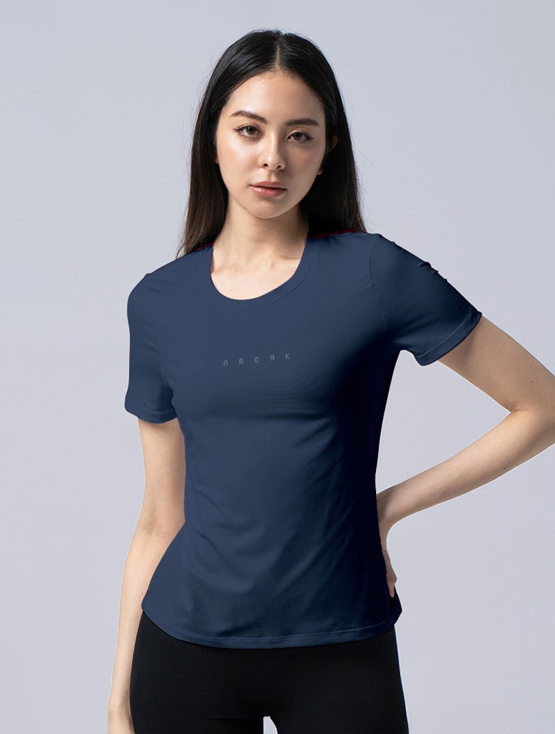 ArcTech™ 基礎訓練上衣 24 - 1 (深藍) - AROAK 機能健身服飾 | 專為健人打造