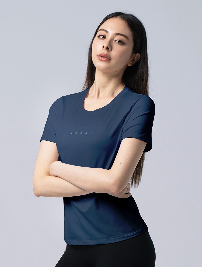 ArcTech™ 基礎訓練上衣 24 - 1 (深藍) - AROAK 機能健身服飾 | 專為健人打造