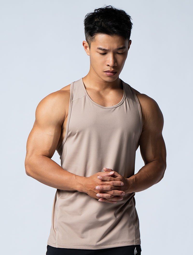 ArcTech™ 翼展式挖背訓練背心 (摩卡棕) - AROAK 機能健身服飾 | 專為健人打造
