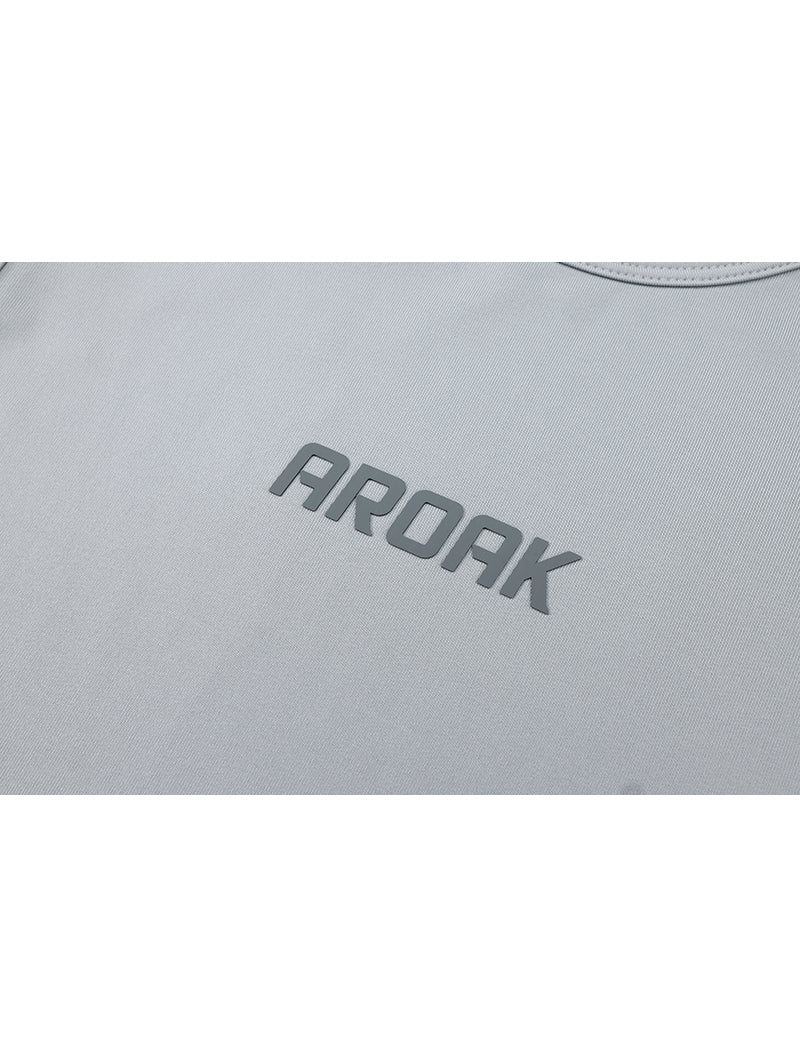 ArcTech™ 機能圓弧健身背心 (棕粉) - AROAK 機能健身服飾 | 專為健人打造
