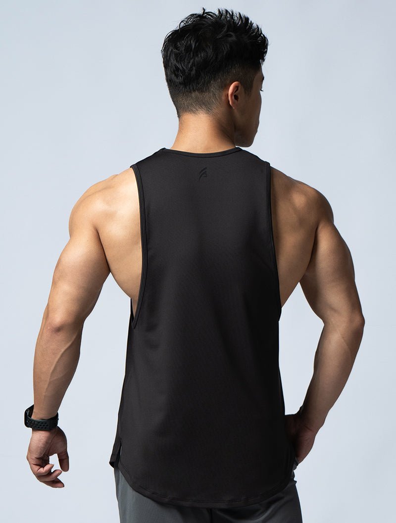 ArcTech™ 機能圓弧健身背心 (黑) - AROAK 機能健身服飾 | 專為健人打造