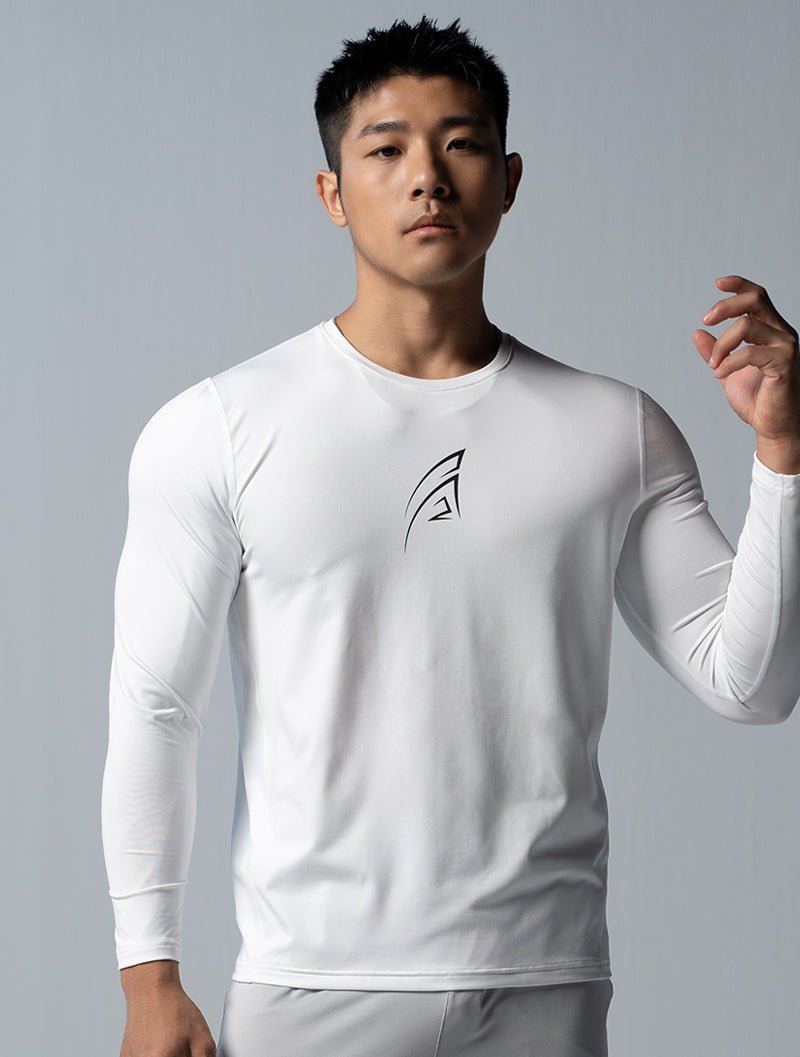 ArcTech™ 流線核心機能上衣 (白) - AROAK 機能健身服飾 | 專為健人打造