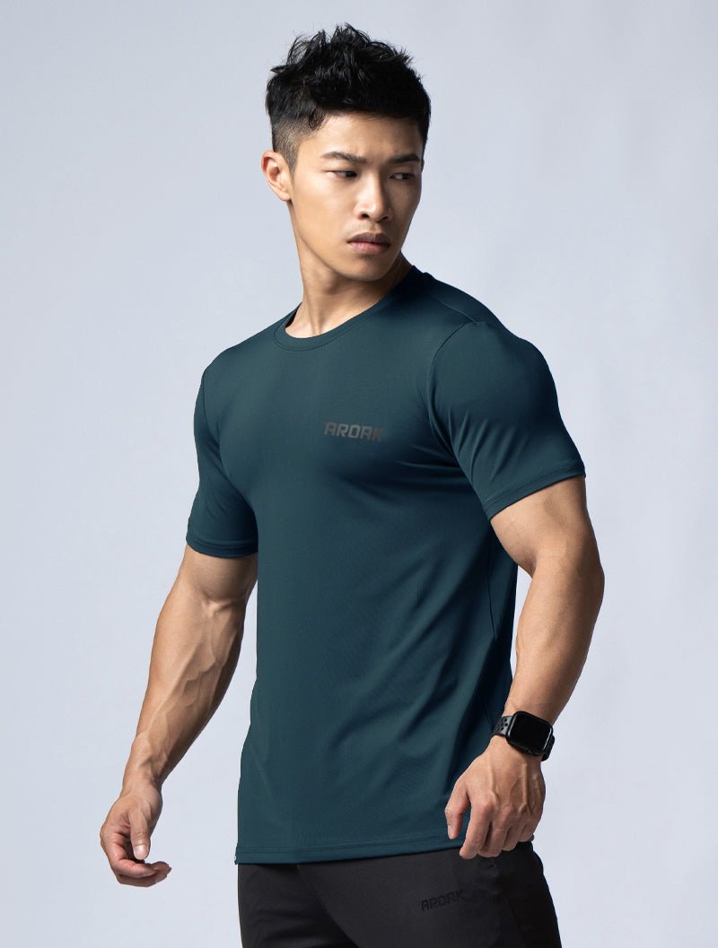 ArcTech™ 機能訓練上衣 (黑綠) - AROAK 機能健身服飾 | 專為健人打造