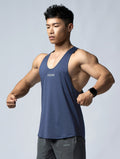 ArcTech™ 機能細肩挖背訓練背心 (菸灰藍) - AROAK 機能健身服飾 | 專為健人打造