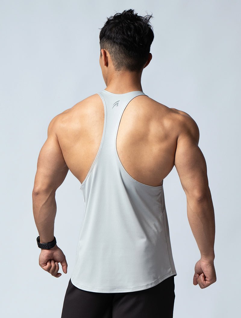 ArcTech™ 機能細肩挖背訓練背心 (淺灰) - AROAK 機能健身服飾 | 專為健人打造