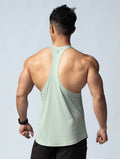 ArcTech™ 機能細肩挖背訓練背心 (淺灰綠) - AROAK 機能健身服飾 | 專為健人打造