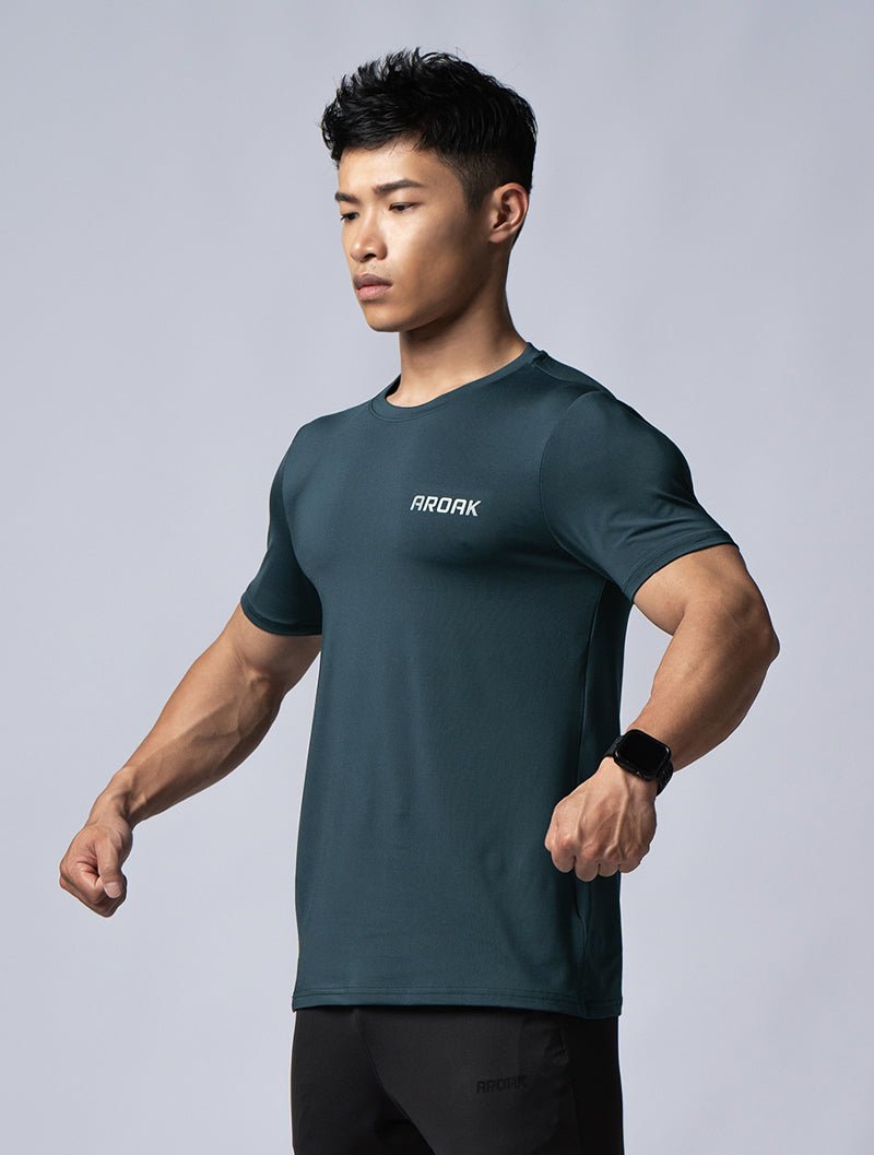 ArcTech™ 機能訓練上衣 (藍綠) - AROAK 機能健身服飾 | 專為健人打造