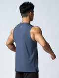 ArcTech™ 機能寬肩訓練背心 (菸灰藍) - AROAK 機能健身服飾 | 專為健人打造