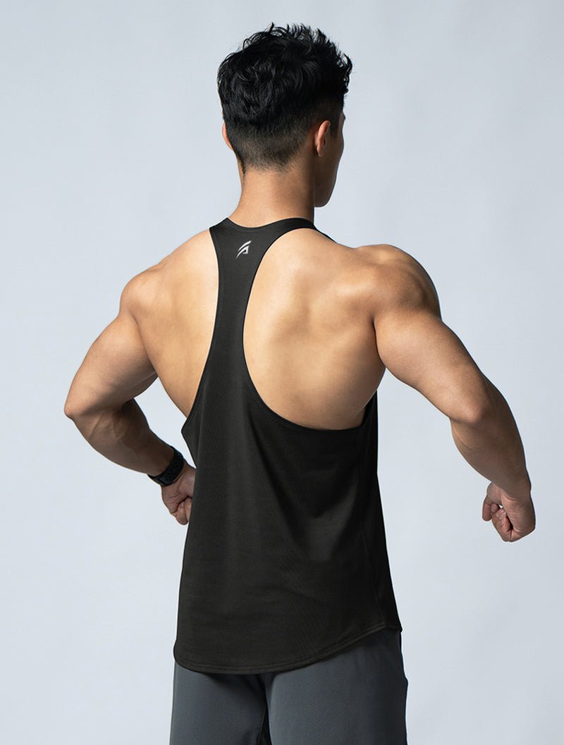 ArcTech™ 機能細肩挖背訓練背心 (碳黑) - AROAK 機能健身服飾 | 專為健人打造