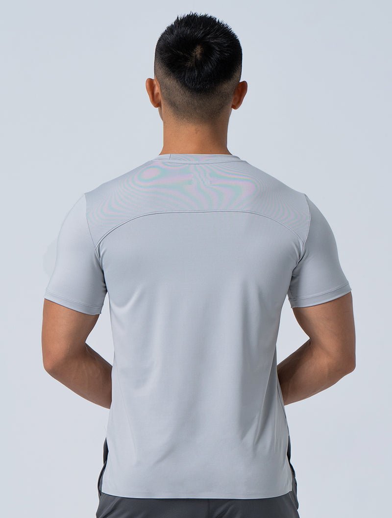 ArcTech™貼合下襬短袖上衣 (淺灰) - AROAK 機能健身服飾 | 專為健人打造