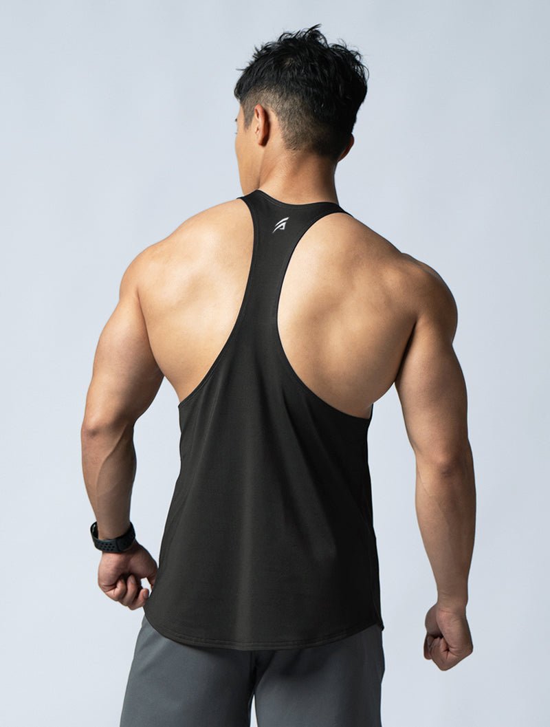 ArcTech™ 機能細肩挖背訓練背心 (碳黑) - AROAK 機能健身服飾 | 專為健人打造