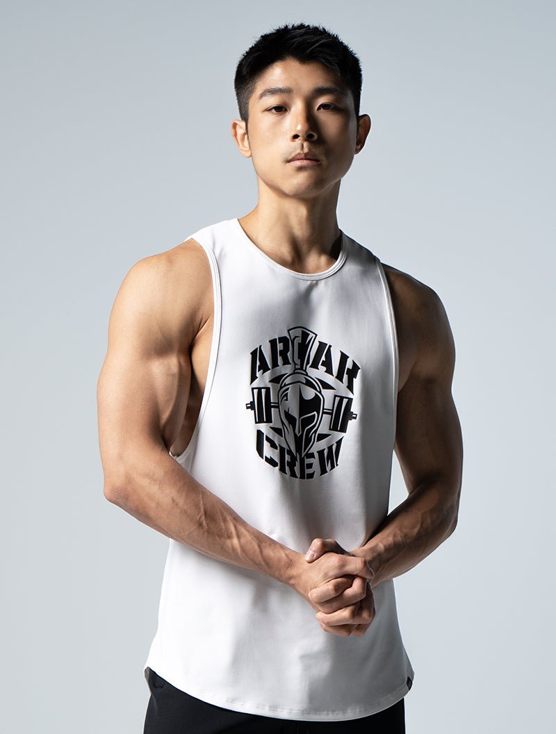 ArcTech™ AROAK CREW機能背心 (白) - AROAK 機能健身服飾 | 專為健人打造