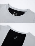 ArcTech™ - BTH 機能圓領拼接背心 (淺灰) - AROAK 機能健身服飾 | 專為健人打造