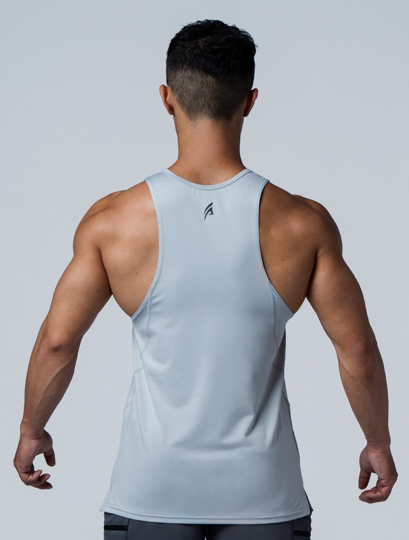 ArcTech™ Elite剪接挖背訓練背心 (淺灰) - AROAK 機能健身服飾 | 專為健人打造