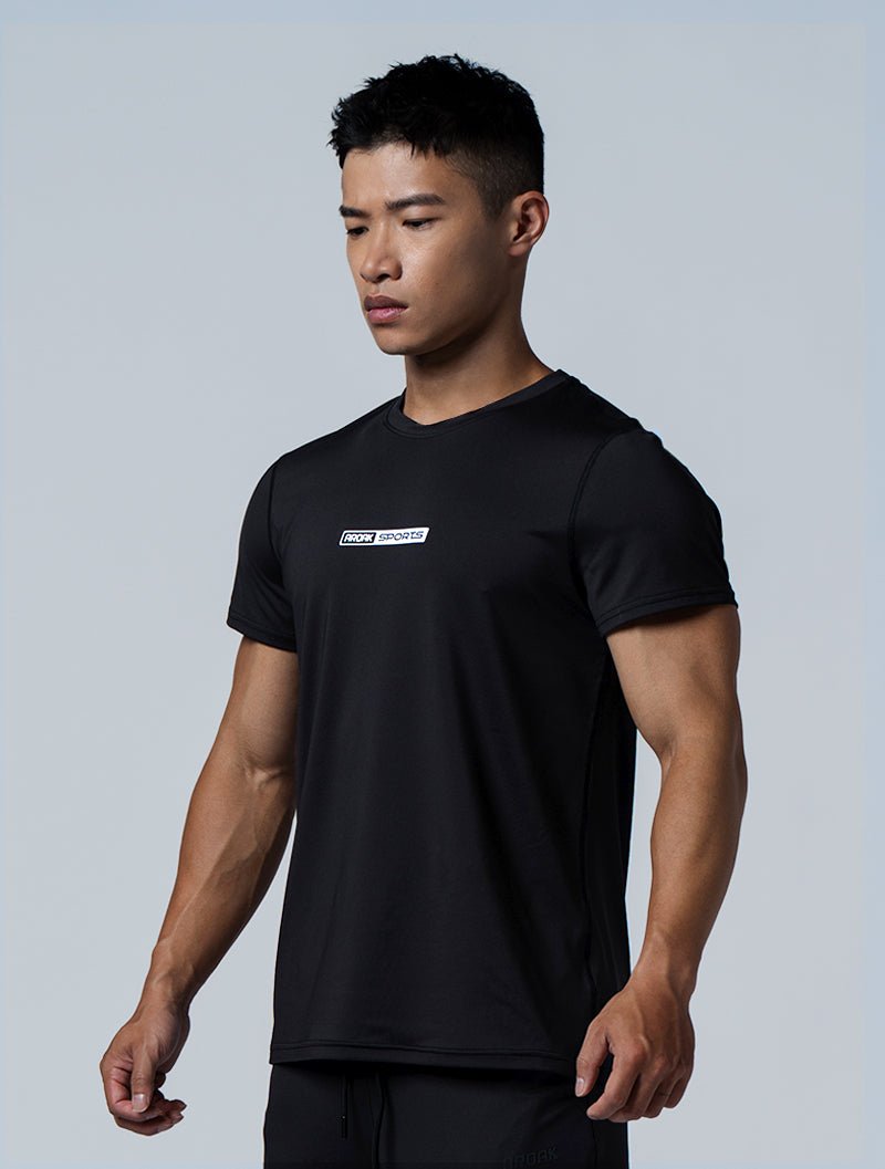 ArcTech™ Elite剪接訓練上衣 (黑) - AROAK 機能健身服飾 | 專為健人打造