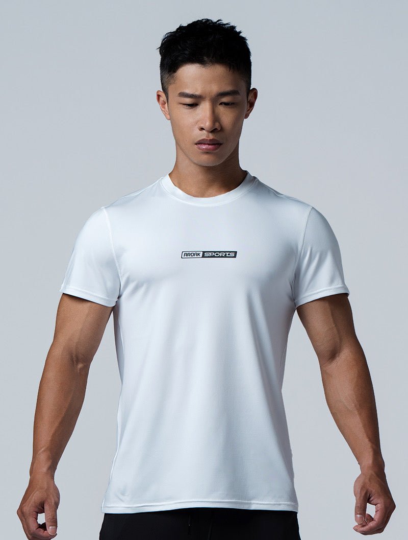 ArcTech™ Elite剪接訓練上衣 (白) - AROAK 機能健身服飾 | 專為健人打造