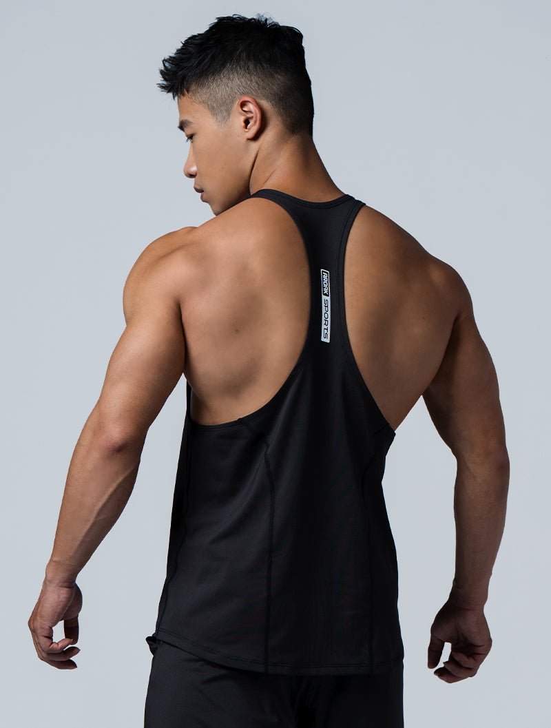 ArcTech™ Elite 細肩挖背訓練背心 (黑) - AROAK 機能健身服飾 | 專為健人打造