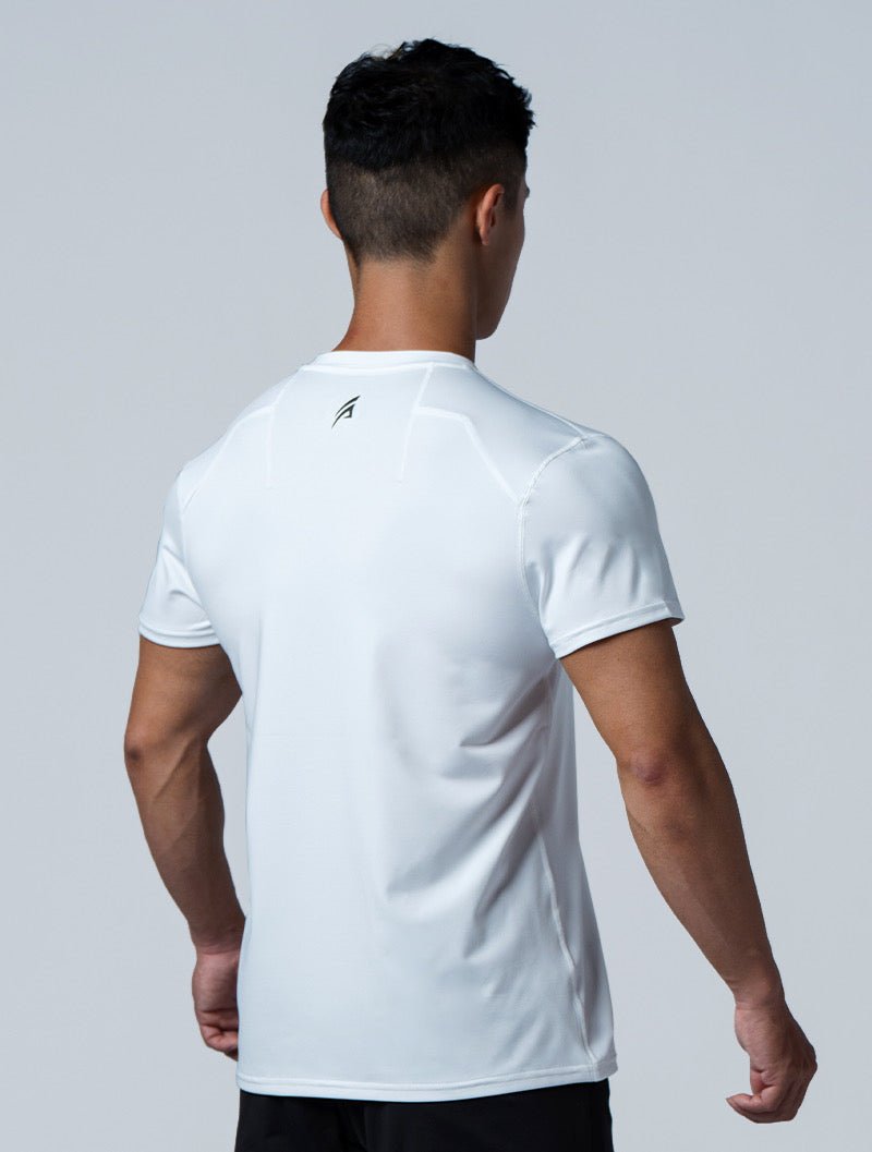 ArcTech™ Elite剪接訓練上衣 (白) - AROAK 機能健身服飾 | 專為健人打造